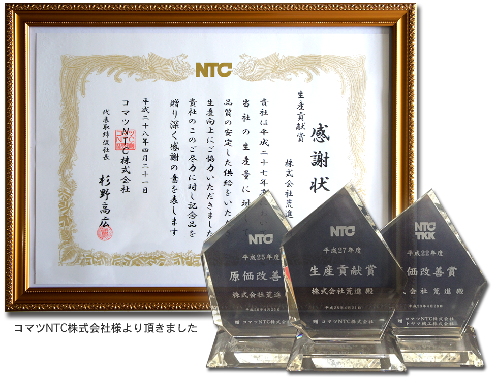 原価改善賞,生産貢献賞